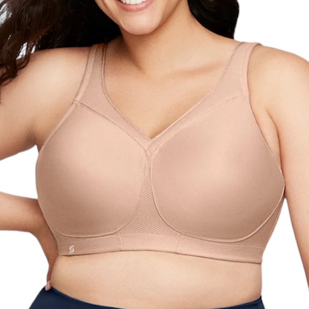 - Glamorise 50d Magiclift Seamless Hybrid Sport Nude Bra! New!
